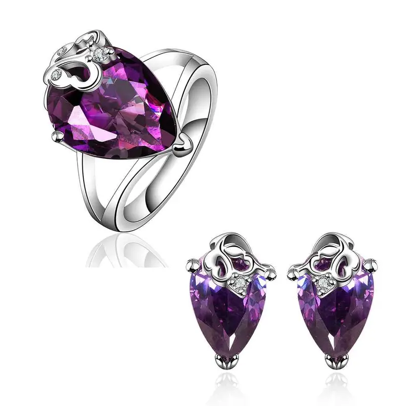 Best Gift Platinum Plated Ruby Jewellry Violetta Love Became Together R+E Display Jewelry Sets Floating Charmsfbls 11 1
