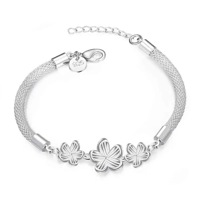 Best Gift Silver Bracelets Plum Flower One Direction Floating Charms36 1
