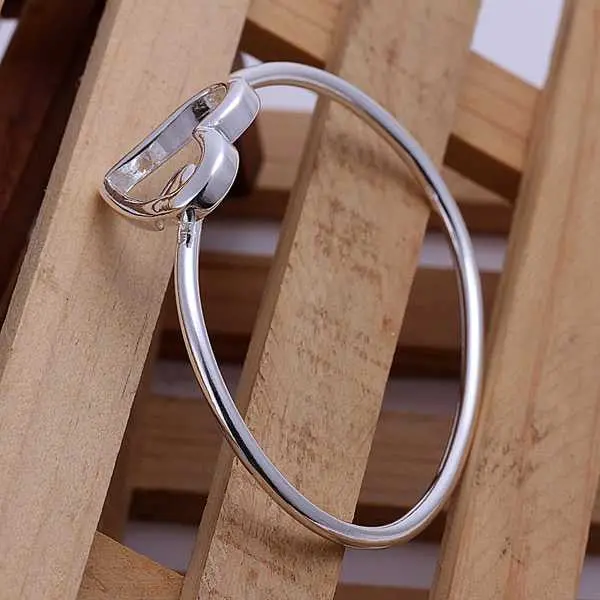 Best Gift Silver Friendship Bangle Big And Small Heart Women Bracelet Diy Smtb 18 2