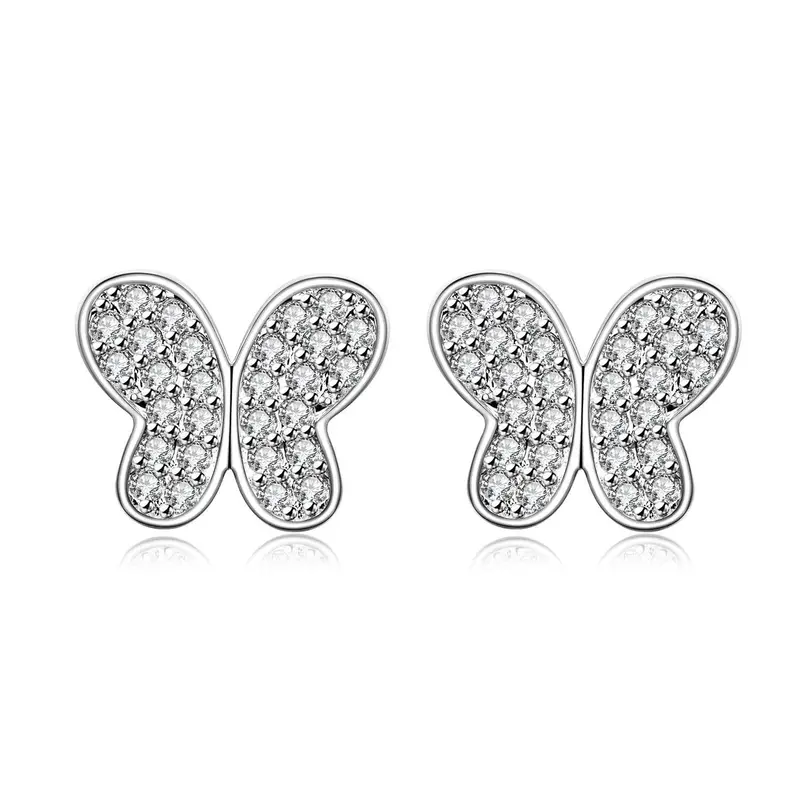 Best Gift Silver Plated Earings Semi-Hollow Bow Stud Oorbellen Jewelry Display 39 2