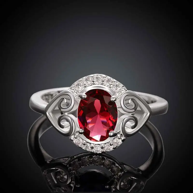 Best Gift Silver Rings Inlaid Stone Lips Aliancas Men Jewelry Fspr  7 1