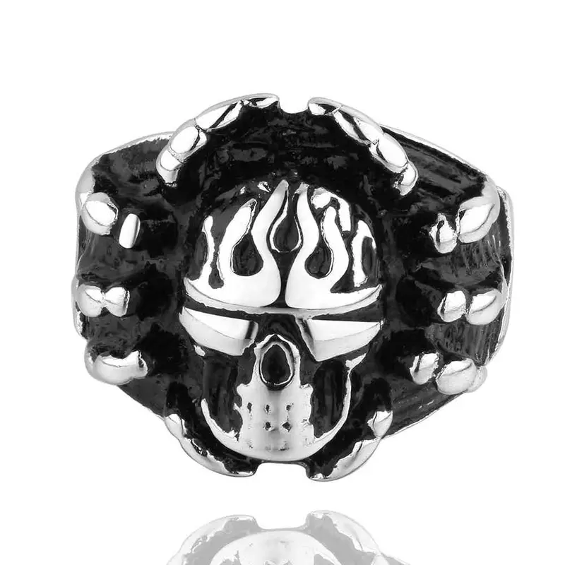Best Gift Stainless Steel Wedding Rings Skull Is Angry Anillo Accessories Mayar 12 1