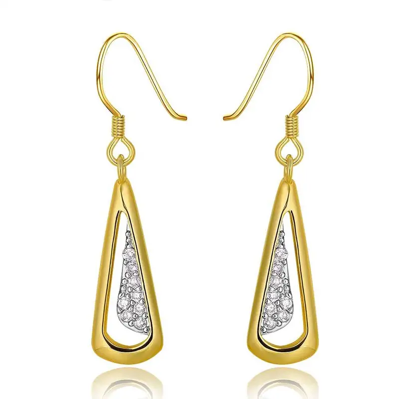 Best Gifts Girl Jewerly 18K Gold Plated Earing Small Dangle Crystal Drop Earrings Brincos Smtpe983 1