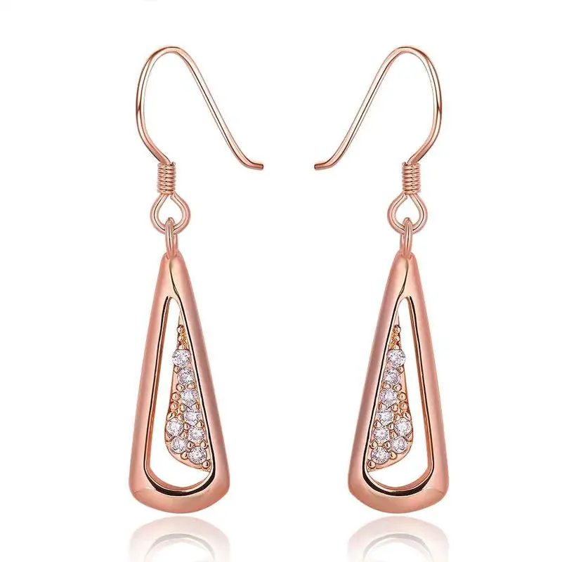 Best Gifts Girl Jewerly 18K Gold Plated Earing Small Dangle Crystal Drop Earrings Brincos Smtpe983 2