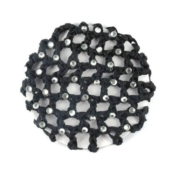Best S Beautiful Bun Cover Snood Hair Net Ballet Dance Skating Crochet With Diamond 1