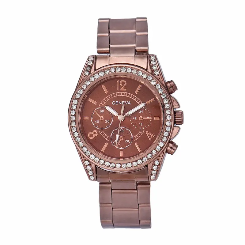 Best Selling Luxury Watches Women's Montre Geneva Women Men Rhinestone Crystal Quartz Analog Wrist Watch 1