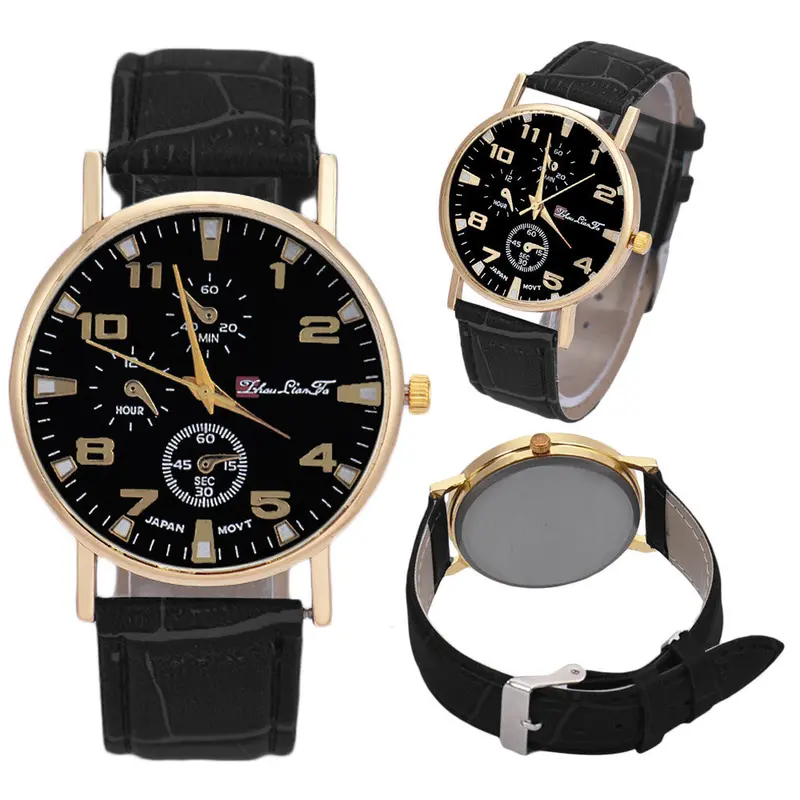 Best Selling Men Watches Luxury Leather Watch Casual Military Hour Analog Quartz Relogio Business Wrist Watch 1