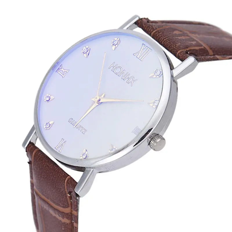 Best Selling Trendy Men's Women Dress Watch Leather Clock Casual Business Watch Men Wristwatch Relogio Masculino Hour 1