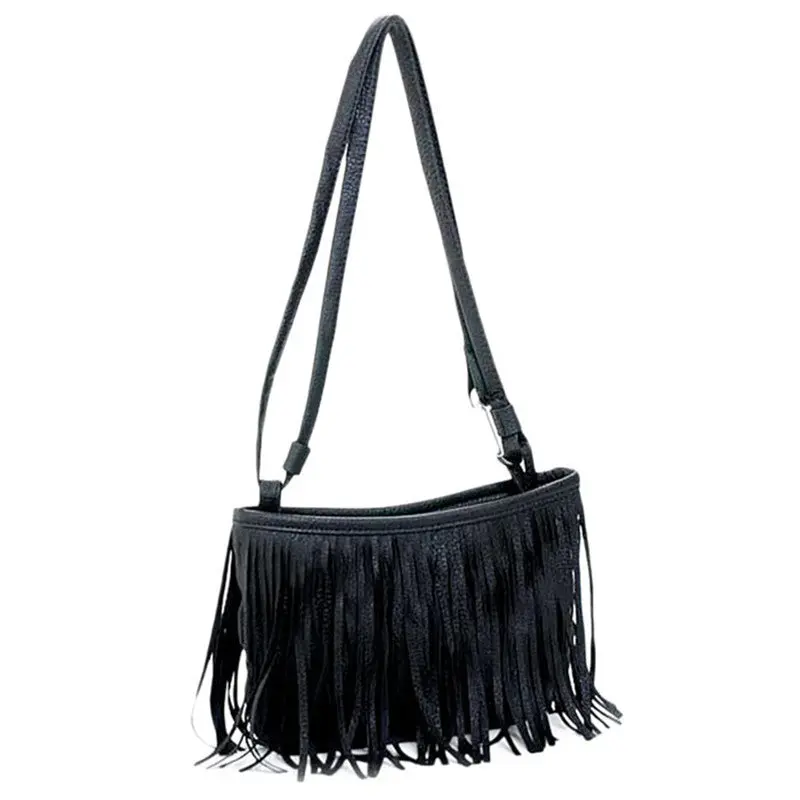 Best Selling Vintage Delicate Women Bag Tassel Leather Single Shoulder Hbag Ladies Clutch Bolsa Feminina 2