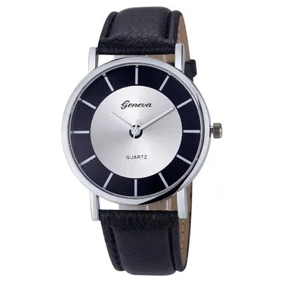 Best Selling Women Men Watch Retro Leather Quartz Wrist Watch Business Simple Style Top Montre 1