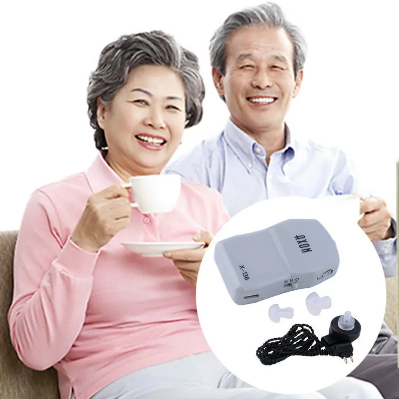 Best Sound Amplifier Adjustable Tone Hearing Aids Aid X-136 1