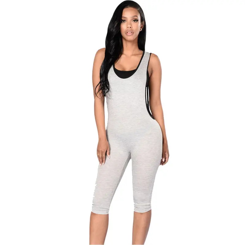 Big Armholes Spandex Elastic Fitness Jumpsuit Off Shoulder Skinny Bodycon Jumpsuit Rompers 1