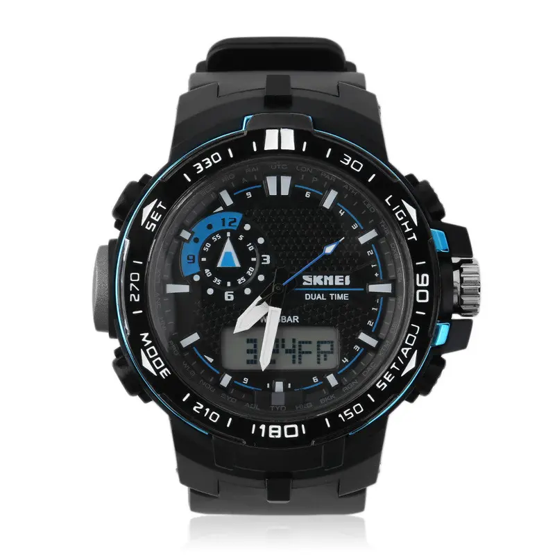 Big Dial 1081Sport Watch Dual Display Pu Strap Outdoor Waterproof Digital Watches 1