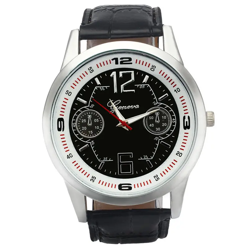 Big Discount Montre Geneva Hour Relogio Masculino Analog Quartz Big Dial Wrist Watch Casual Sport Clock Relojes 1