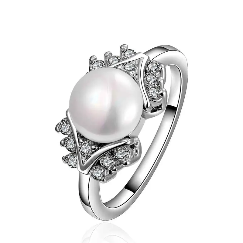 Bijuterias Wedding Ring Crystal Simulated Pearl Charms Jewellry Womens Rings Nplr 15 1