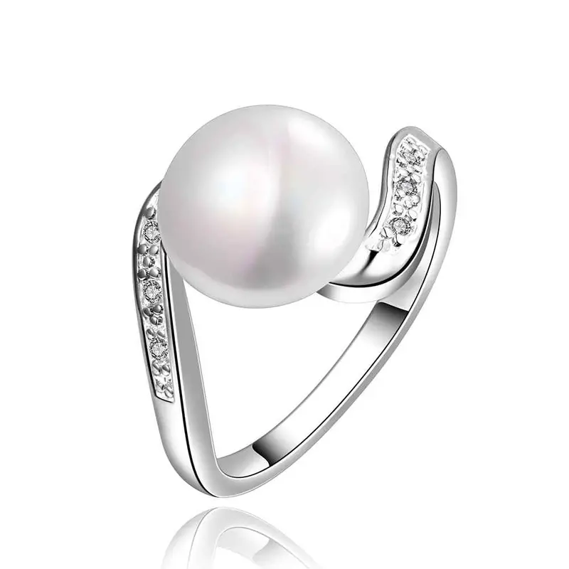 Bijuterias Wedding Ring Simulated Pearl Crystal Charms Jewellry Womens Rings Nplr 16 1
