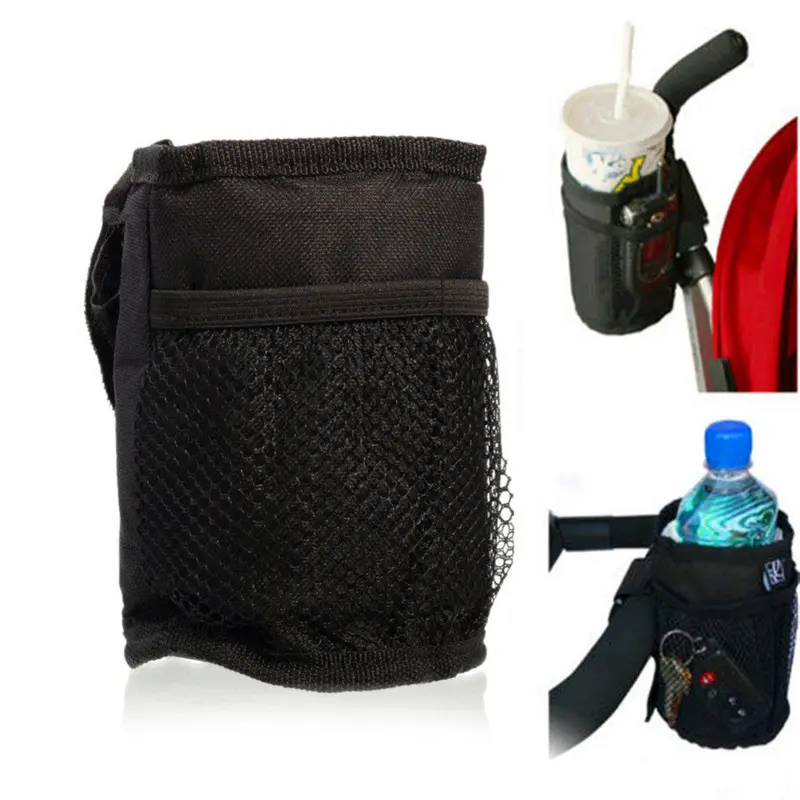 Black Baby Stroller Organizer Mug Cup Holder Waterpro Cup Bag Strollers Buggy Organizer Bottle Bags For Wheelchairs 1