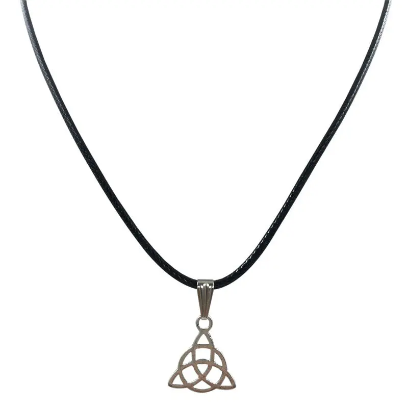 Black Cord Choker Charm Necklace Pendant Retro Boho Tibetan Silver Jewelry Punk Necklaces Long Black Velvet Collar Women 1