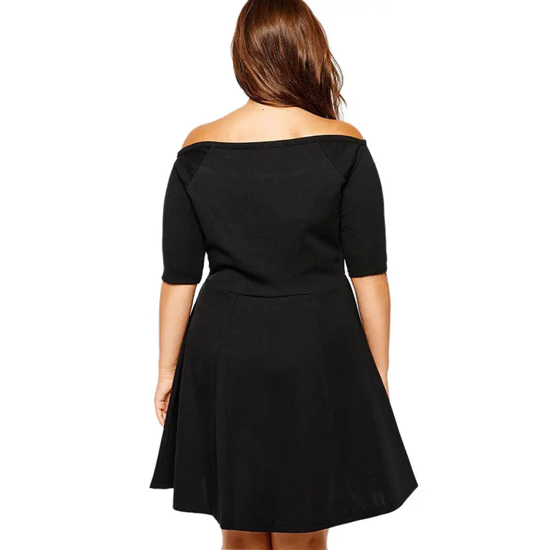 Black Royal Blue Wine Red Dress Plus Size Dress With Sleeve Xxxl Dress Big Size Vestido Plus Size Casual 5