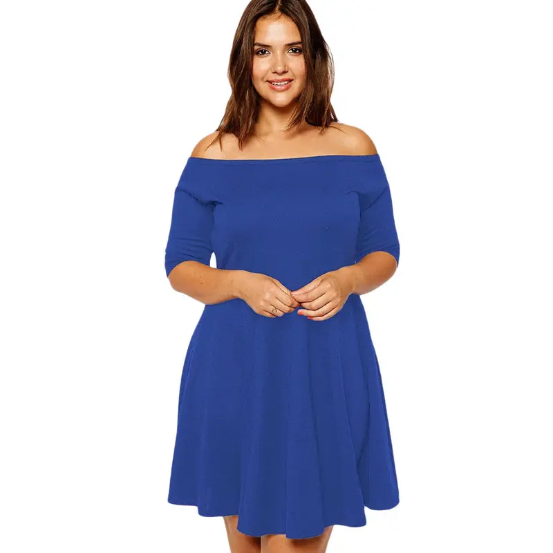 Black Royal Blue Wine Red Dress Plus Size Dress With Sleeve Xxxl Dress Big Size Vestido Plus Size Casual 6