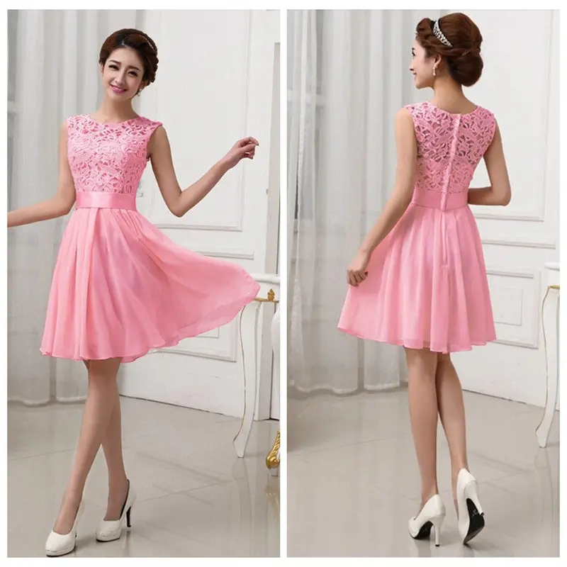 Black Sleeveless Chiffon Party Dress — Knee-Length Formal Gown with Back Zipper