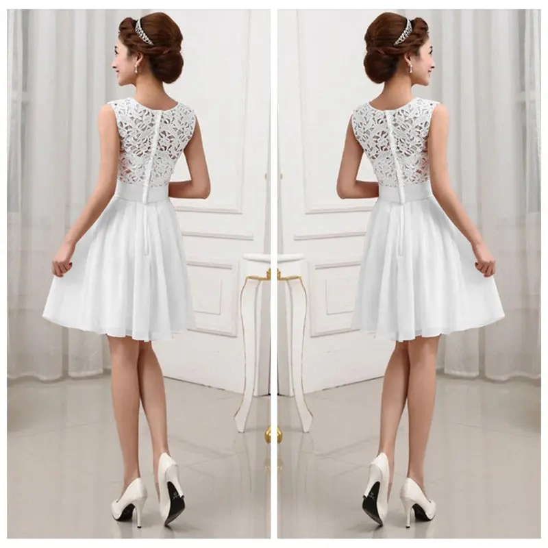 Black Sleeveless Chiffon Party Dress — Knee-Length Formal Gown with Back Zipper