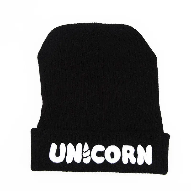 Black Unicorn Beanie Hat Snapback Men Women Cap 2