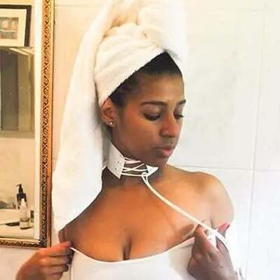 Black Women Choker Necklace Round Handmade Retro Jewelry Black Necklaces Gift For Girl 3