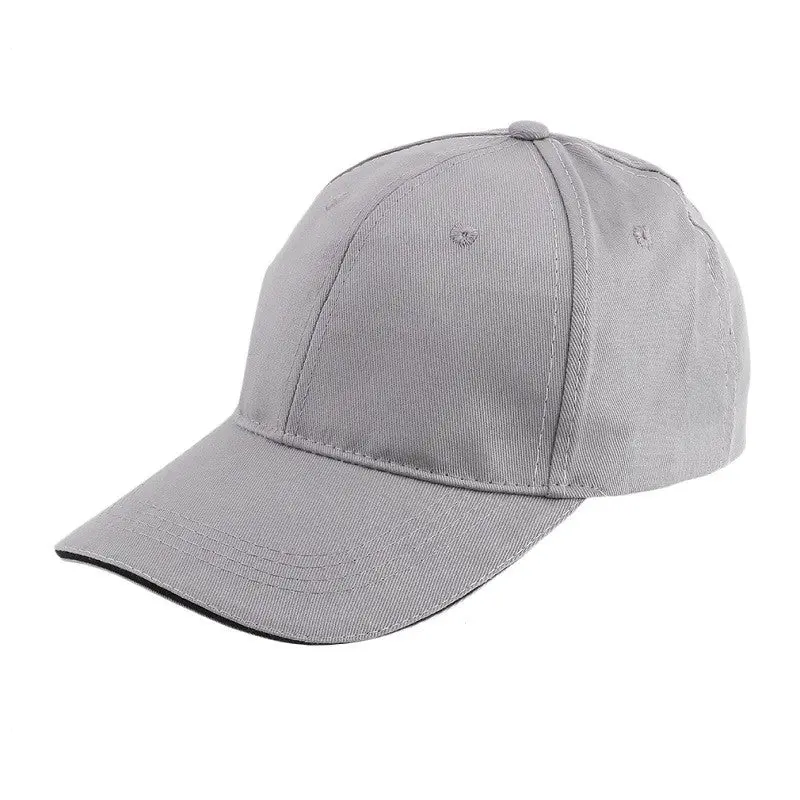 Blank Curved Plain Baseball Cap Visor Hat Gppd Solid Color Adjustable With Grey White Black Khaki Red Color 1