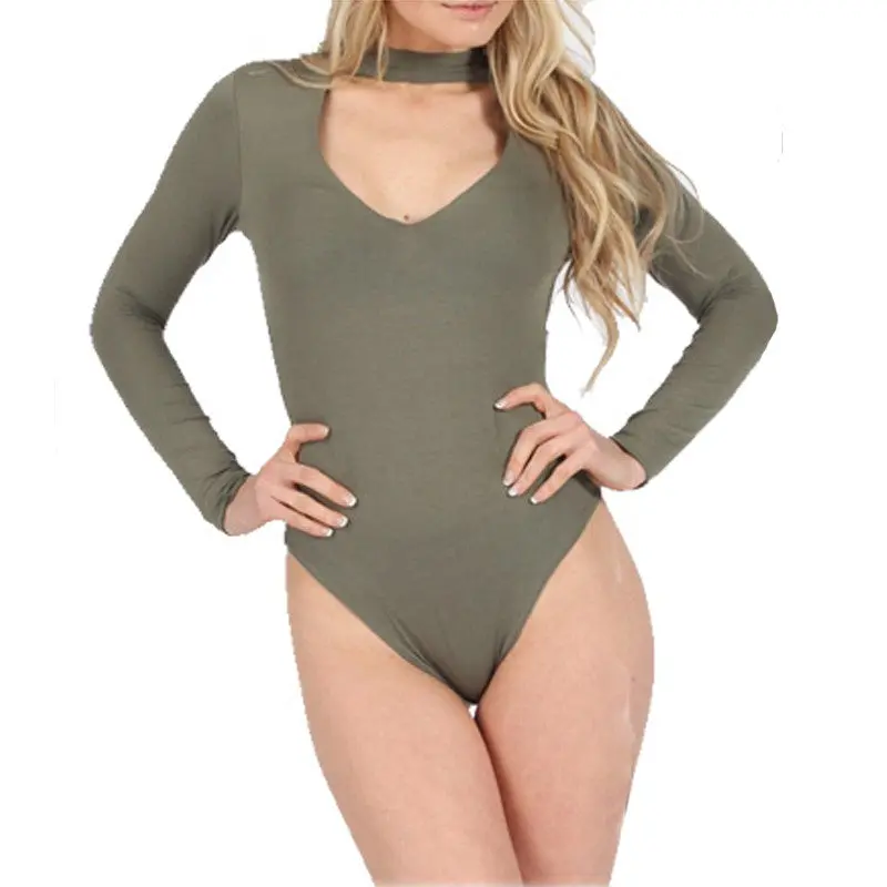 Bloggers Favorite All Matched Bodysuit Top Sexy Deep V Bodysuit Women Long Sleeve Body Top Slim Bodycon Jumpsuit 5
