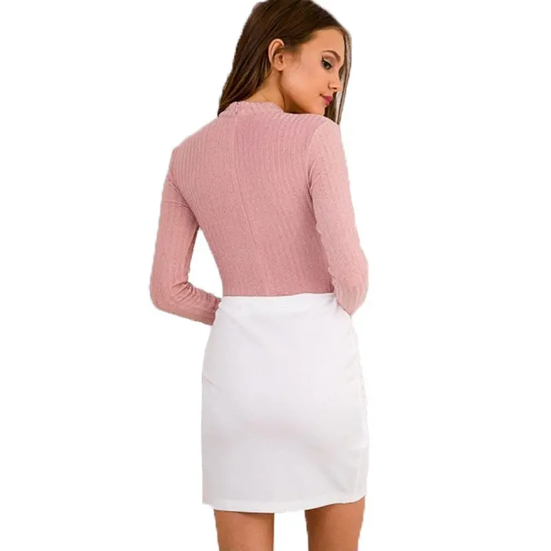 Bloggers Favorite All Matched Bodysuit Top Sexy Deep V Bodysuit Women Long Sleeve Body Top Slim Bodycon Jumpsuit 6