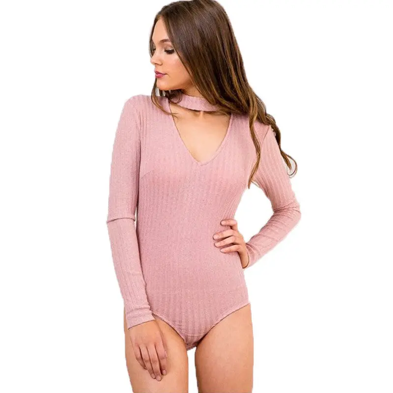 Bloggers Favorite All Matched Bodysuit Top Sexy Deep V Bodysuit Women Long Sleeve Body Top Slim Bodycon Jumpsuit 8