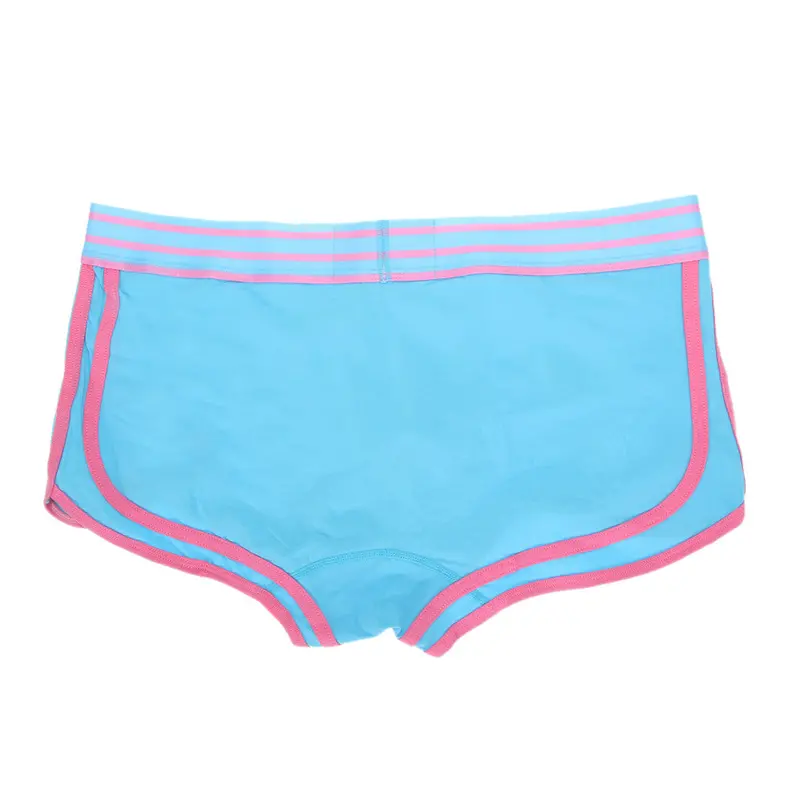 Blue Men's Sexy Boxer Shorts Thong Underwear Pouch Trunks Underpants Body Sculpting Breathable Boxer 4