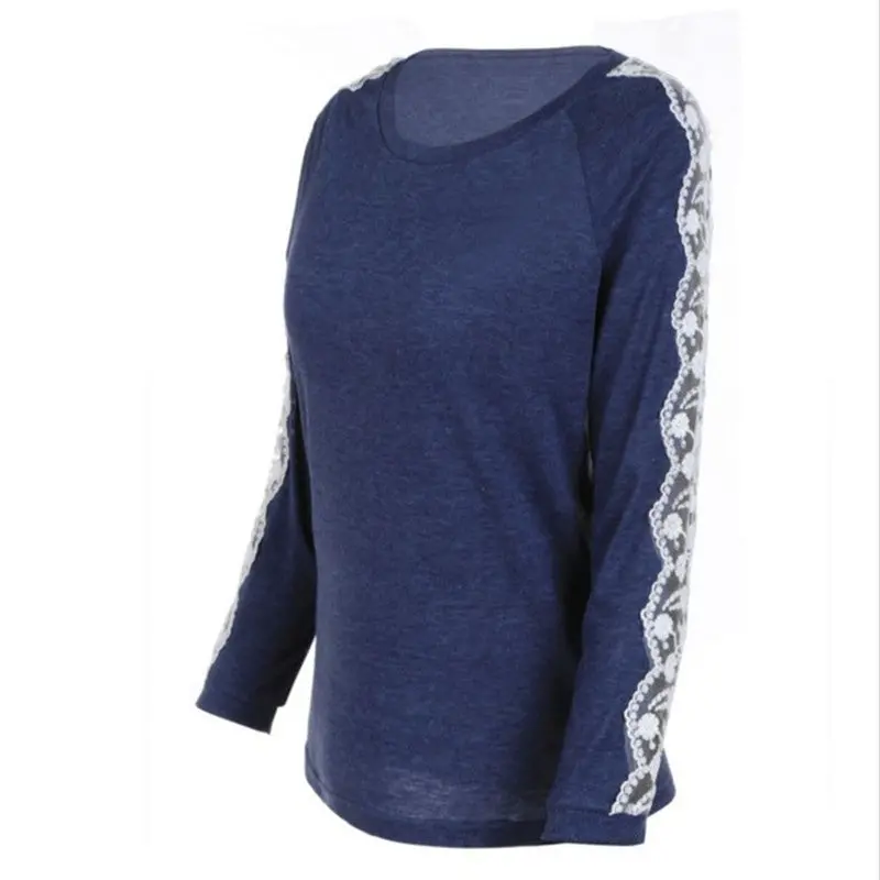 Blusas Femininas Women Embroidery Crochet Lace Sleeve Hollow Blouses Casual Solid O Neck Blouse Shirt Plus Size Tops 4