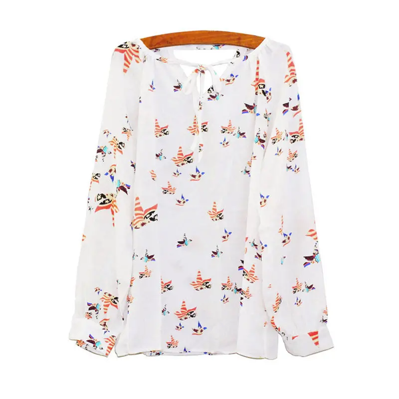Blusas Femininas Women Tops And Blouses Chiffon Blouse Sexy Long Sleeve Floral Blusa Blouses Shirt Tops Feida 3
