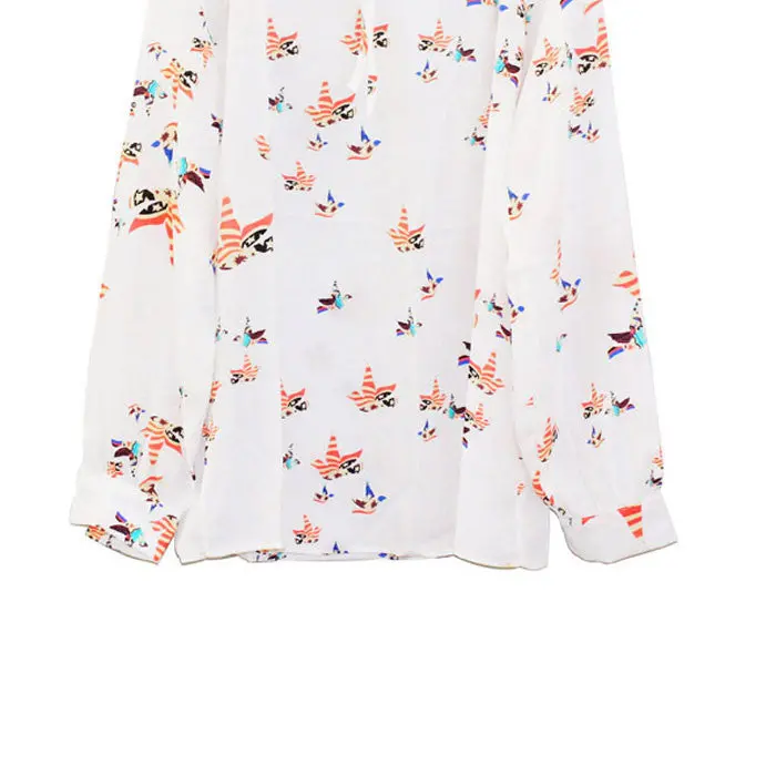 Blusas Femininas Women Tops And Blouses Chiffon Blouse Sexy Long Sleeve Floral Blusa Blouses Shirt Tops Feida 4