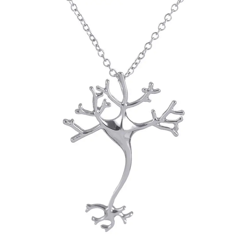 Bohemia Science Jewelry Hippie Chic Neuron Brain Nerve Cell Colar Boho Neuron Ladies Neclaces 10Pcs-N197 2