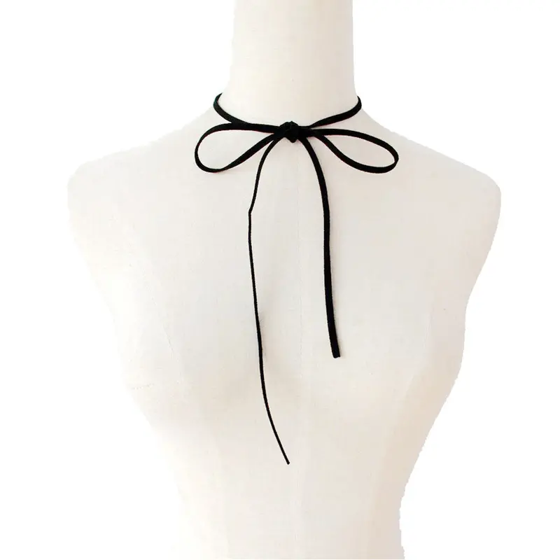 Bohemia Women Necklace Lacing Bow Rope Chain Necklaces Collar Choker Jewelry Gift For Girl 3