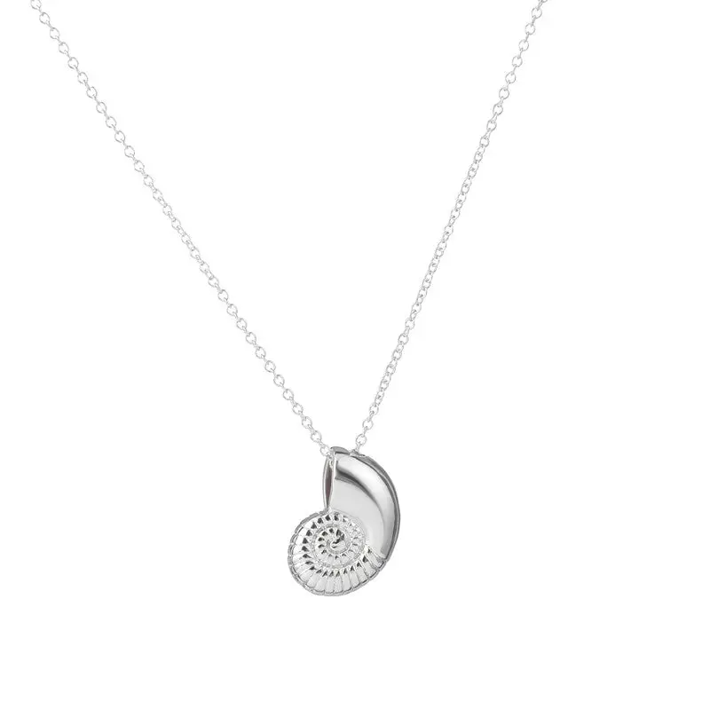 Boho Seashell Pendantnecklace Spiral Swirl Sea Snail Necklace Ocean Beach Conch Necklaces 30Pcs-N036 1