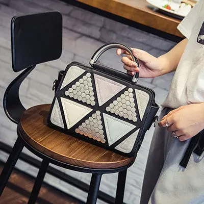 Bolsas Femininas Women Handbag Women Messenger Bags Rivet Triangle Geometry Shoulder Bags Large Bolsas De Ombro 1