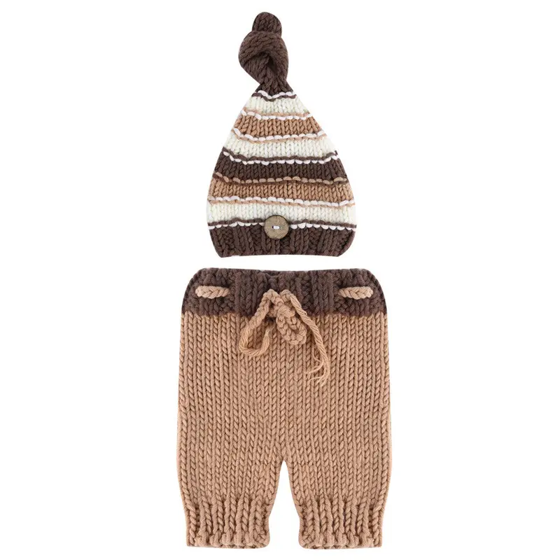 Born Baby Boys Girl Crochet Knit Costume Po Pography Prop Beanie Hat 1