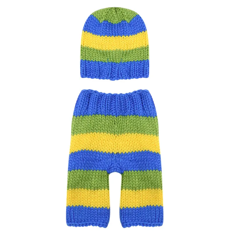 Born Po Props Baby Girls Boys Hat Pant Crochet Knit Costume Po Pography Prop Outfits 2
