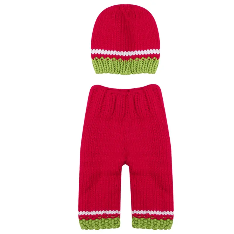 Born Po Props Baby Girls Boys Hat Pant Crochet Knit Costume Po Pography Prop Outfits 3
