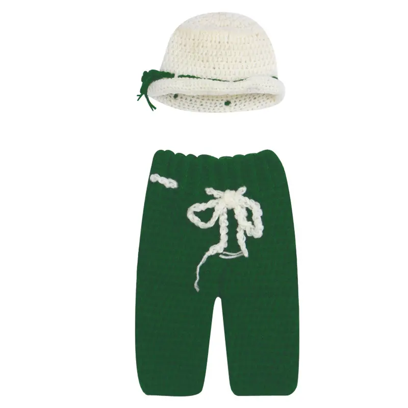Born Po Props Baby Girls Boys Hat Pant Crochet Knit Costume Po Pography Prop Outfits 4
