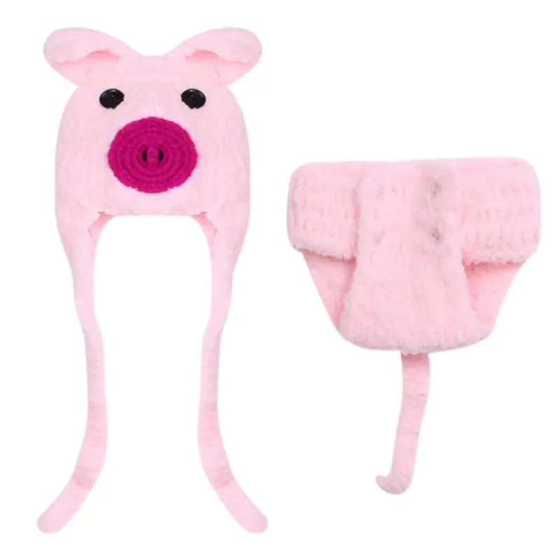Born Po Props Baby Girls Boys Hat Pant Crochet Knit Costume Po Pography Prop Outfits 5