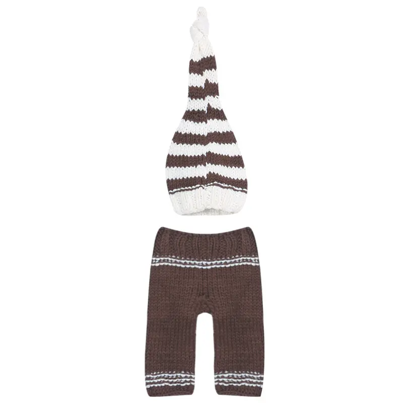 Born Pography Props Baby Girls Boys Crochet Hat Pant Knit Costume Po Pography Prop 1