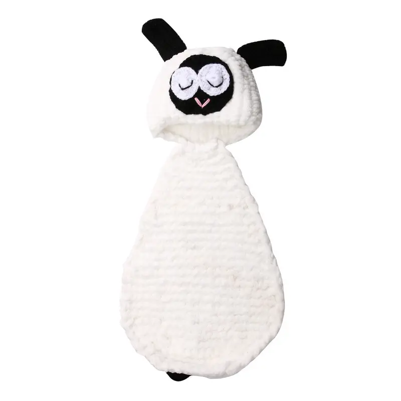 Born Pography Props Baby White Sheep Crochet Knitted Cute Lamb Infant Costume 0 To 4 Months 1