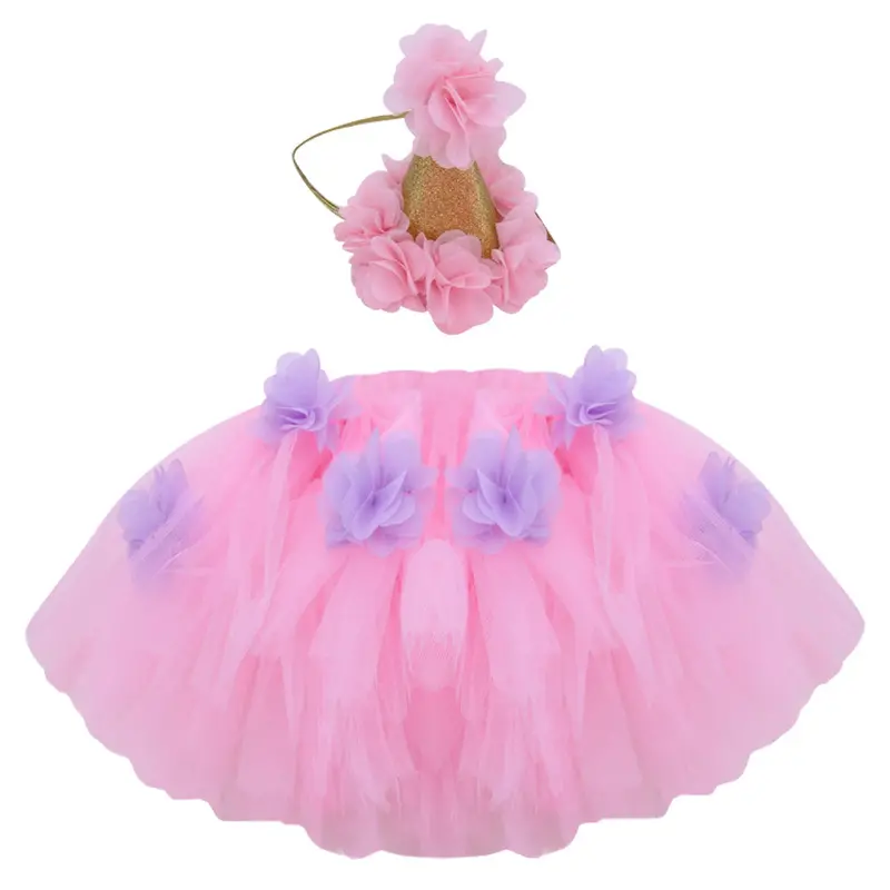 Born Pography Props Infant Costume Princess Baby Girl Tutu Skirt + Baby Crown 2