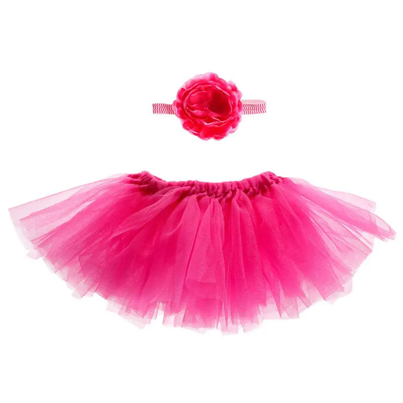 Born Tutu Skirts Girls Baby Tutuprincess Hmade Hats Baby Po Prop Rose Red 1