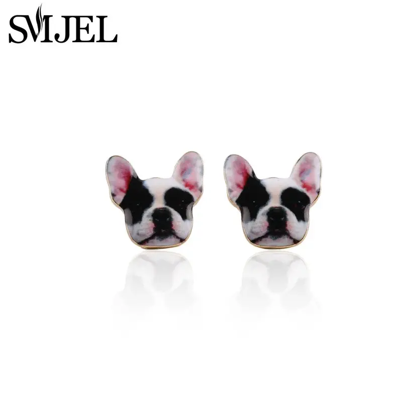 Boxer Post Dog Stud Earrings In Enamel Animal Pet Jewelry Love Gift Idea Oed069 2